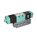 Numatics, 153SS43AK, Double Solenoid Valve, 4 Way, 3/8 in. NPT, 115/120V-60HZ