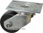 16TM03201S 3-1/4" x 2" Albion Swivel Plate Caster, Phenolic Wheel