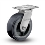 16XA05201S 5" x 2" Albion 16 Series Swivel Plate Caster, Poly on Poly Wheel