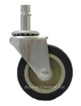 2D8PPG 2" Poly on Poly Grip Ring Stem Swivel Caster