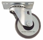 3J25CGS 3" Cushion Grey Rubber Swivel Caster Wheel