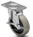 3SRETSB 3" Swivel Caster with Brake Polyurethane Wheel