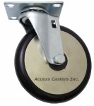 4J25CBS 4" Cushion Black Rubber Swivel Caster Wheel