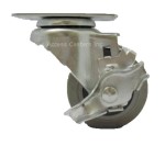 4P20NSB 4" Swivel Caster Infiniti Wheel Top Plate Brake