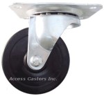 4PUHRS 4" Swivel Caster Hard Rubber Wheel