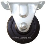 4PUSRR 4" Rigid Caster Soft Rubber Wheel