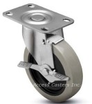 4SRETSB 4" Swivel Caster with Brake Polyurethane Wheel