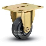 071 4" Rigid Plate Caster with Hard Rubber Wheel