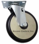 5J25CBS 5" Cushion Black Rubber Swivel Caster Wheel