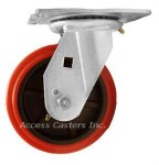 5PLPPS 5" x 2" Swivel Plate Caster, Poly on Poly Wheel