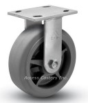 5SPRFR 5" x 2" Rigid Plate Caster, TPR Flat Wheel