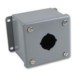 Hoffman, E1PBG, Push Button Enclosure, 1 Hole, 3.5 in. x 3.25 in. x 2.75 in.,