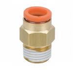 SMC, KQ2H07-35AS, Male Connector, 1/4 in. OD Tube, 1/4 in. NPT