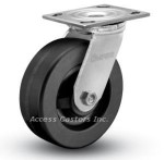 6AEMHS 6" x 2" Swivel Plate Caster, Phenolic Wheel