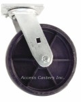 6PHPS 6" Swivel Plate Caster, Heavy Duty Plastic Wheel