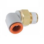 SMC, KQ2L11-35AS, Fitting, 1/4 in. NPT, 3/8 in. OD Tube