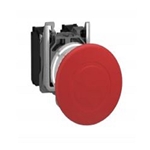 Square D, XB4BT842, E-Stop Push Button, 40 mm, 1 NC, Red