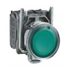 Square D, XB4BW33G5, Illuminated Push Button, 22 mm, 1 NC, 1 NO, Green