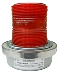 Edwards Horn,  50R-N5-40WH, Flashing Beacon Light, 120VAC, 40W, Red