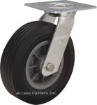 S-4108-AT Hamilton Cush-N-Tuf Swivel Plate Caster, 8" Cushion Rubber Tire