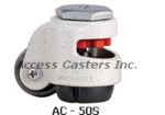 AC-50S  Leveling Bolt Hole Caster, 42mm Nylon Wheel, 55 lb Capacity