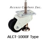ALCT-1000F Threaded Stem Leveling Caster 72mm Twin Nylon Wheels 1100 lb Capacity