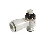 SMC, AS1201F-M5-07A, Flow Control Fitting, M5, 1/4 in. Tube