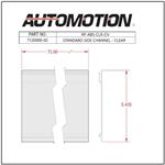 Automotion RP-ABS-CLR-CV, Plastic Side Cover, 5 7/16 in. x 72 in. L, CLEAR