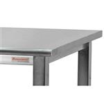 BenchPro Manual Lift Workbench, Stainless Steel, Round Front Edge Top