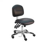 Cleanroom ESD Chair Desk H and Aluminum Base, 17"-22" H  Three Lever Control
