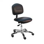 Cleanroom Chair Desk H and Aluminum Base, 17"-22" H  Single Lever Control