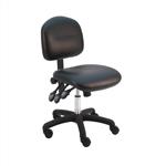 Cleanroom Chair Desk H and Nylon Base, 17"-22" H  Three Lever Control