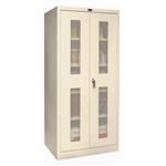 Hallowell Stationary Ventilated Door Cabinet, 4 Shelf, 72 IN High