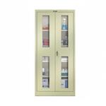 Hallowell Stationary Safety View Door Cabinet, 4 Shelf, 72 IN High