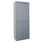 Hallowell Uniform Exchange Locker, Hallowell Gray, 84 IN High