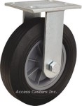 R-4010-AT 10" Hamilton Cush-N-Tuf Rigid Plate Caster, Cushion Rubber Tire