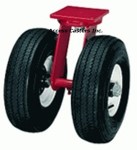 S-7208-PR Hamilton 8" Dual Wheel Swivel Plate Caster, Pneumatic Tires