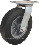 S-4010-AT Hamilton Cush-N-Tuf Swivel Plate Caster, 10" Cushion Rubber Tire